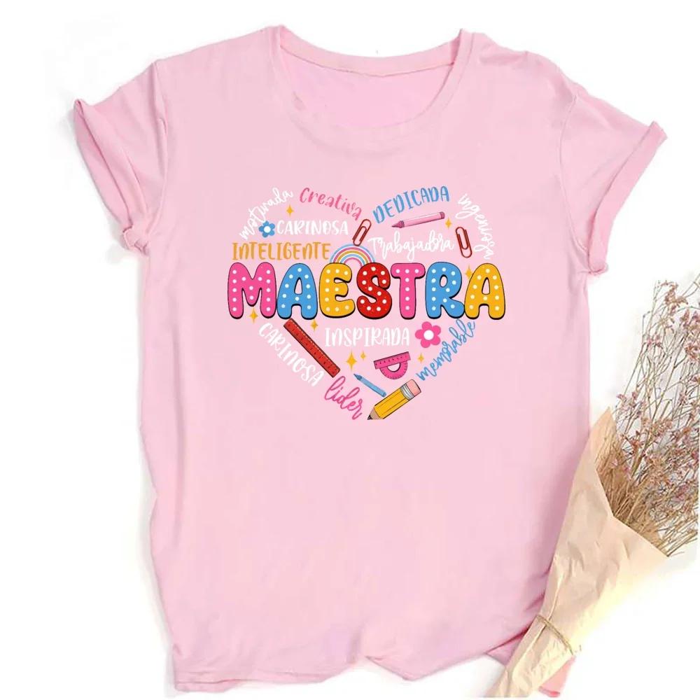 Maestra Teacher Shirt Back To School Spanish Teachers Shirts Teacher Appreciation Women Back To School Maestra TShirt