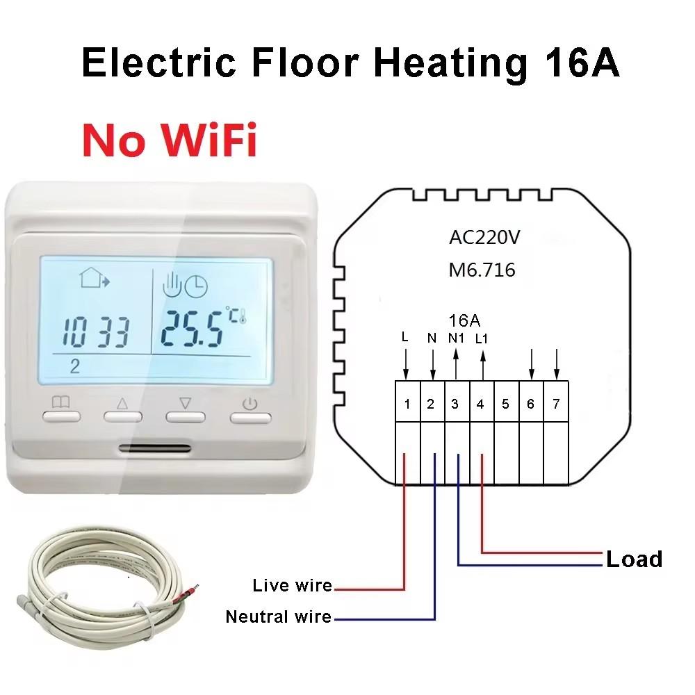 1PC Temperature Controller MINCO HEAT Programmable Tuya Smart WiFi Thermostat for Electric Floor/Water/Gas Boiler