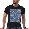 Flamingo Watercolor Pink Paradise With Hibiscus Flowers Protea Flowers And Palm Leaves TShirt Basic Regular Fit Casual TShirt
