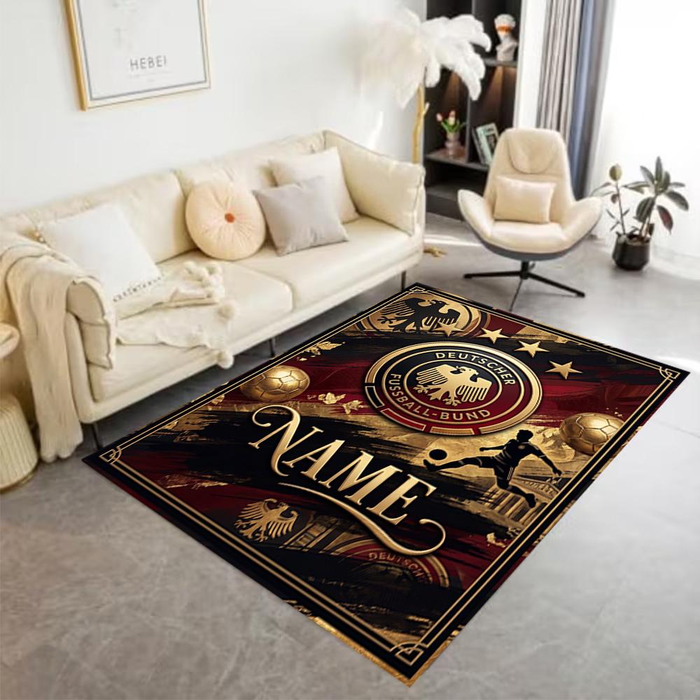 Germany Football Badge Carpet Perfect for Outdoor Entryway Study room Kitchen Anti-slip Rug Anime Office Decor Perfect Gift for Friends & Family