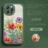 Красивый цветочный узор мягкий PU кожаный чехол для защиты линз для OPPO A16 A16s A36 A96 A78 A98 Realme C30 C33 C35 Reno 8 Pro 8T OnePlus