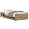 Bed Frame without Mattress Artisan Oak Style 75 x 190 cm Engineered Wood