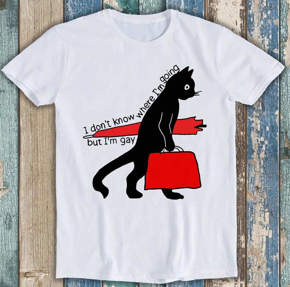 IDK I Don't Know Where I'm Going But I'm Gay Funny Gift Tee T Shirt 1793