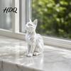 Декоративная статуэтка кошки 3D-печать с волнистой шерстью, современная сидящая фигурка для украшения рабочего стола, книжной полки, минималистичная художественная скульптура для дома
