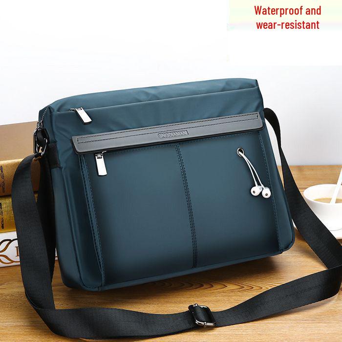 Men's Waterproof Oxford Cloth Crossbody Shoulder Bag - Large Capacity Canvas Messenger Backpack