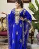 Moroccan Stylish Islamic Kaftan Dubai Handmade Georgette Gown Dress Kaftan