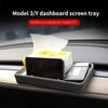 Behind Screen Dashboard Storage Tray For Tesla Model 3 Y Instrument Panel Tissue Holder Box Center Console Screen Rear Organizer