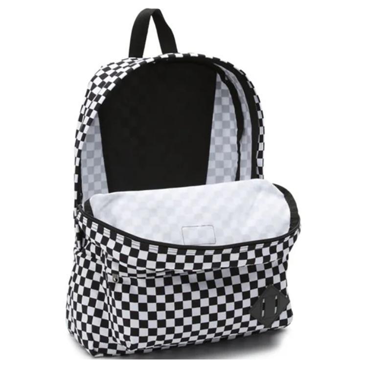 Vans Polyester Backpack Regular Unisex Black White (Unisex) Backpacks VN0A3I6RHU0