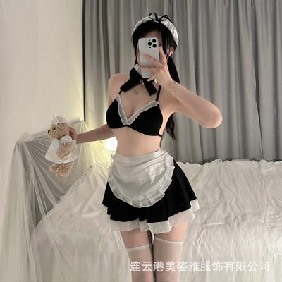 Новая клубная красотка сексуальный воротник трехточечная форма горничной костюм горничной косплей милая киска чистая