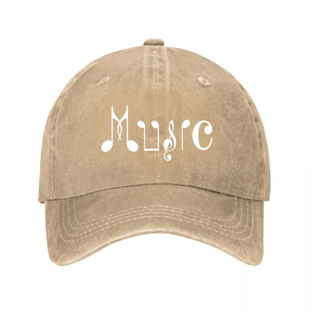 Music Printed Snapback Hat Casual Streetwear New Vintage Washed Cotton Baseball Cap Parent Kids Sun Hats