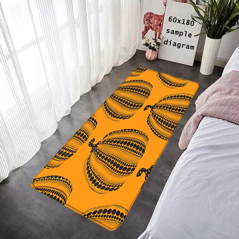 House Entrance Doormat Hallway Carpet Yayoi Kusama Pumpkin Living Room Rugs Foot Carpets Bath Rug Floor Mats Non-slip Home Decor