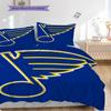 St. Louis Blues Pattern Bedding Quilt Set Quilt Cover Pillowcase Home Decoration Birthday Gift (1 * duvet cover + 2 * pillowcase, without core)