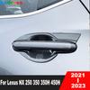 Accessories For Lexus NX 250 350 350H 450H  2022 2023 Carbon Car Side Door Handle Cover Trim Door Handles Bowl Cup Cover