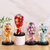 Everlasting Rose LED Glass Dome Bouquet Romantic Illuminated Ornament Perfect Valentine's Day Christmas Home Decor Romantic Gift