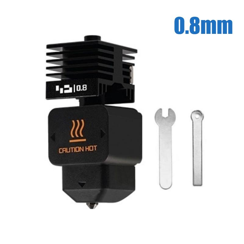 Для Bambu Lab H2D Комплект горячего конца Высокопоточный Закаленная сталь 0.2/0.4/0.6/0.8 мм Сопло горячего конца Сменное Совместимое Bambu A1/A1 Mini