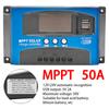 30/40/50/60/100A MPPT контроллер заряда солнечной батареи двойной USB ЖК-дисплей 12 В/24 В автоматический регулятор зарядного устройства панели солнечных батарей с нагрузкой
