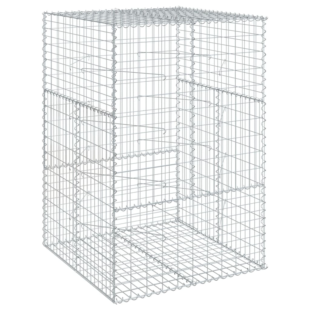 Gabion with Lid 100x100x150 cm Galvanized Iron