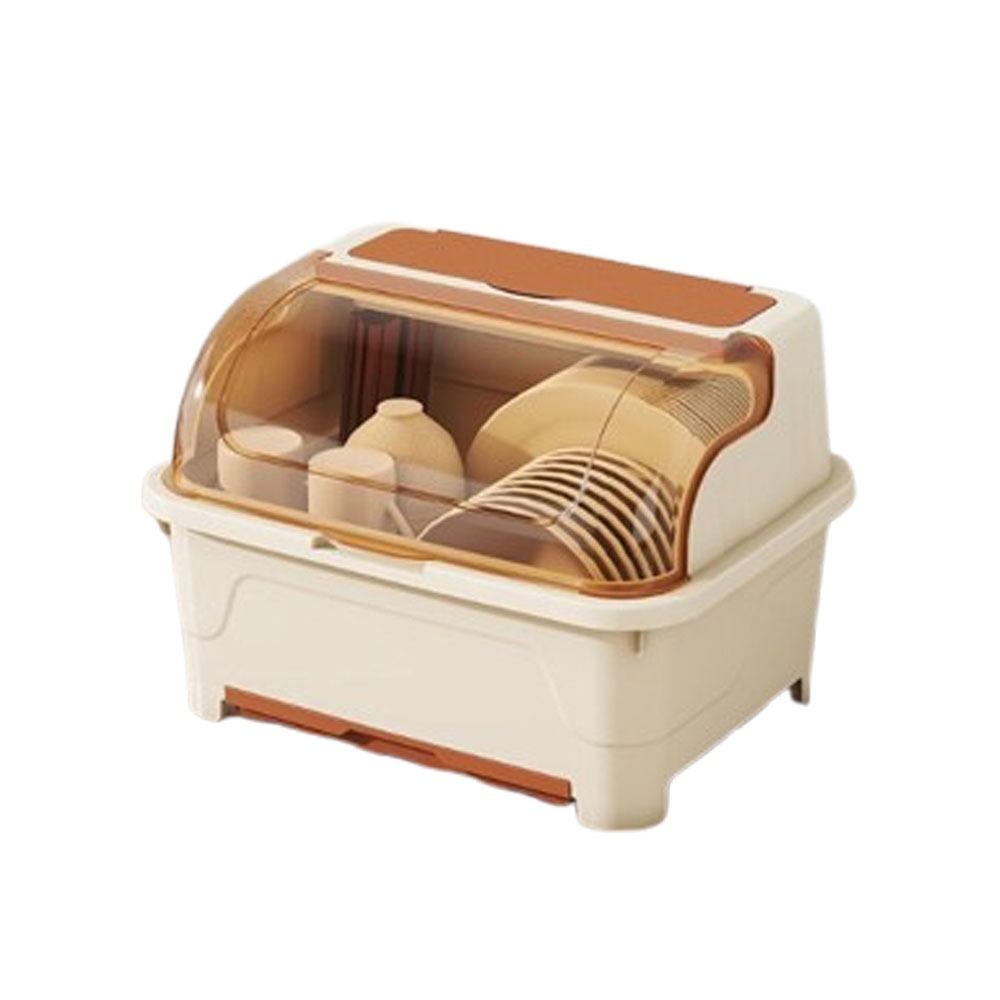 Герметичный контейнер для хранения посуды с крышкой, поддоном для слива, ящик для хранения столовых приборов для тарелок, мисок