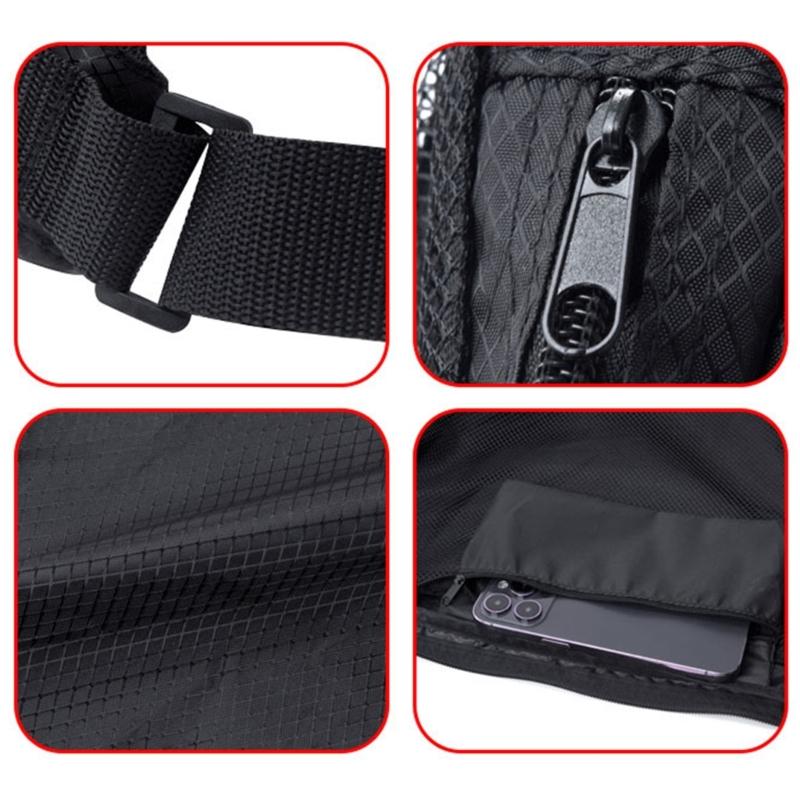 Sport Equipment Storage Net Bag for Carring Basketball Soccer Single Football Bag with Zippers Pocket Mesh Shoulder Bag