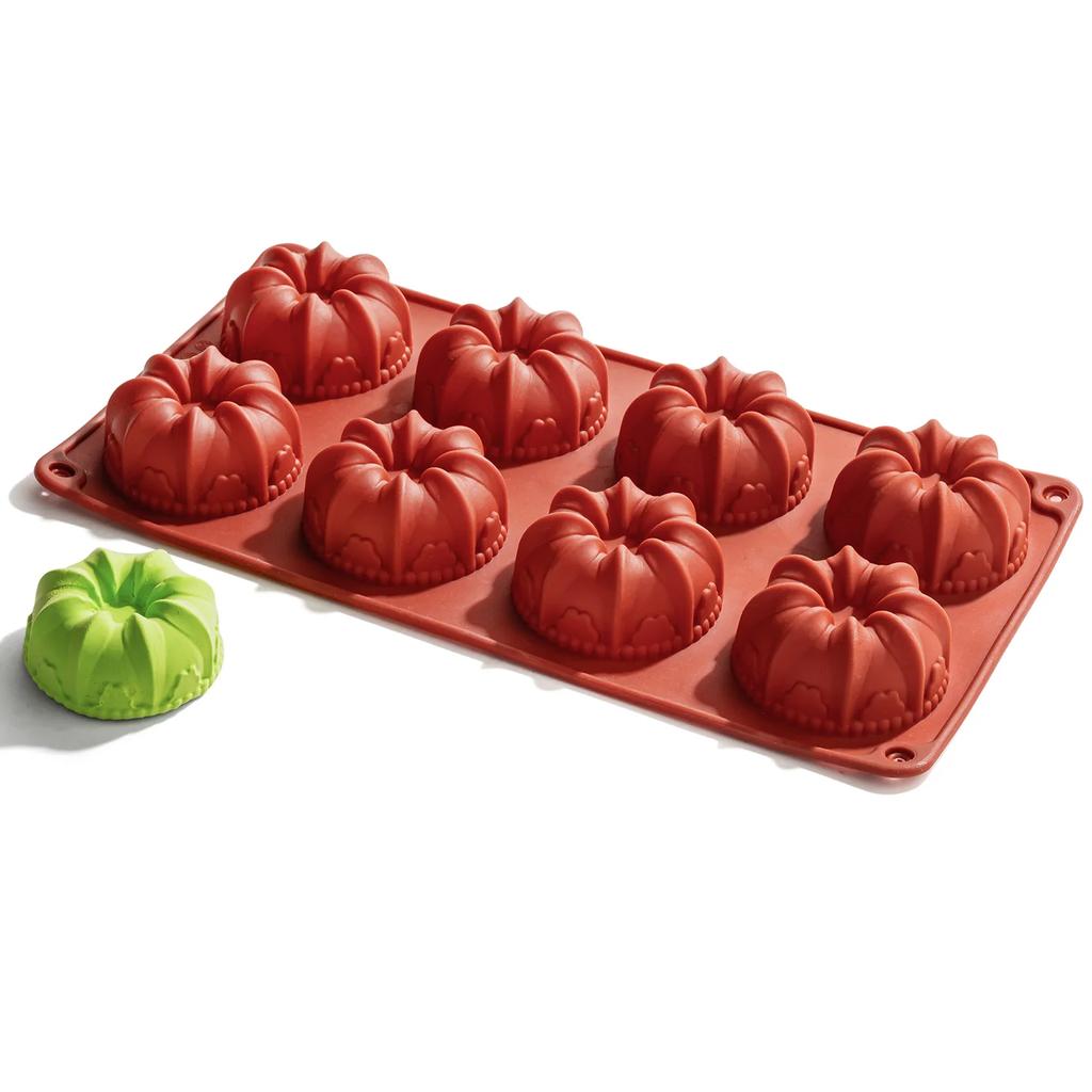 12 Cavity Oval Savarin Soap Mold Mould Muffin Cupcake Pan Silicone Jelly Polymer Clay Craft Art DIY Kitchen Baking Tools