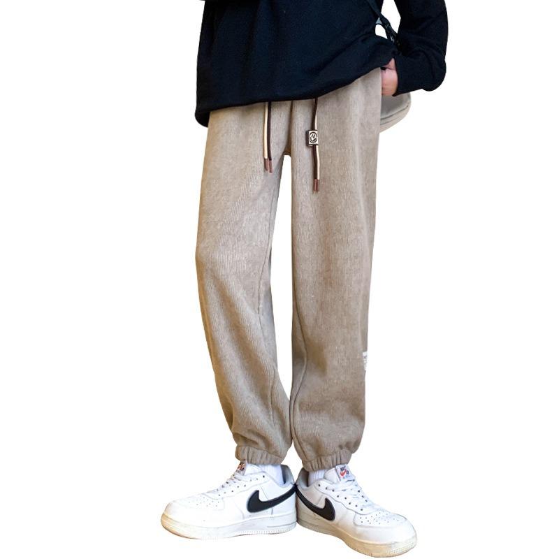 Tights Sweatpants Women's Winter New Velvet Loose Straight Casual Sweatpants Small Corduroy Pants