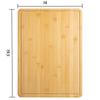 Нескользящая бамбуковая разделочная доска с желобком для сока Большая прямоугольная разделочная доска Экологичный прочный кухонный инструмент для подготовки с