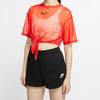 Nike Crop Tops Women's Team Orange/Black Crew Neck Thin CJ2703-891