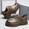 High Quality 2024 Men Casual Leather Business Tooling Shoes Comfy Thick Bottom Italian Male Shoes Antiskid Outdoor Oxford Shoes
