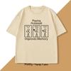 Игра в пиклбол улучшает память Футболка Смешная футболка для любителей пиклбола Хлопок Короткий рукав Печатная футболка Унисекс Топы