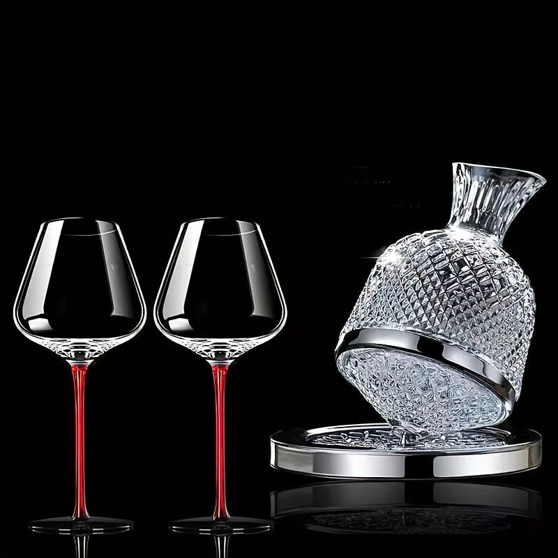 1 комплект, высококачественный бордовый набор бокалов для красного вина, вращающийся стакан, аэратор для вина, бытовой хрустальный бокал для винограда, товары для дома и кухни