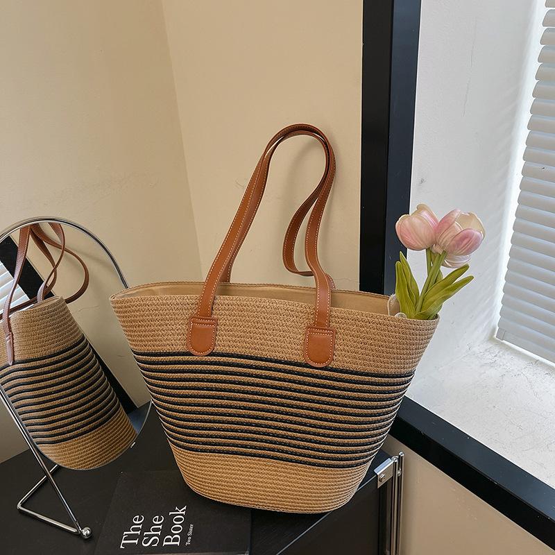 Вязаная сумка большой вместимости женская новая модная сумка через плечо высококлассная повседневная сумка-тоут