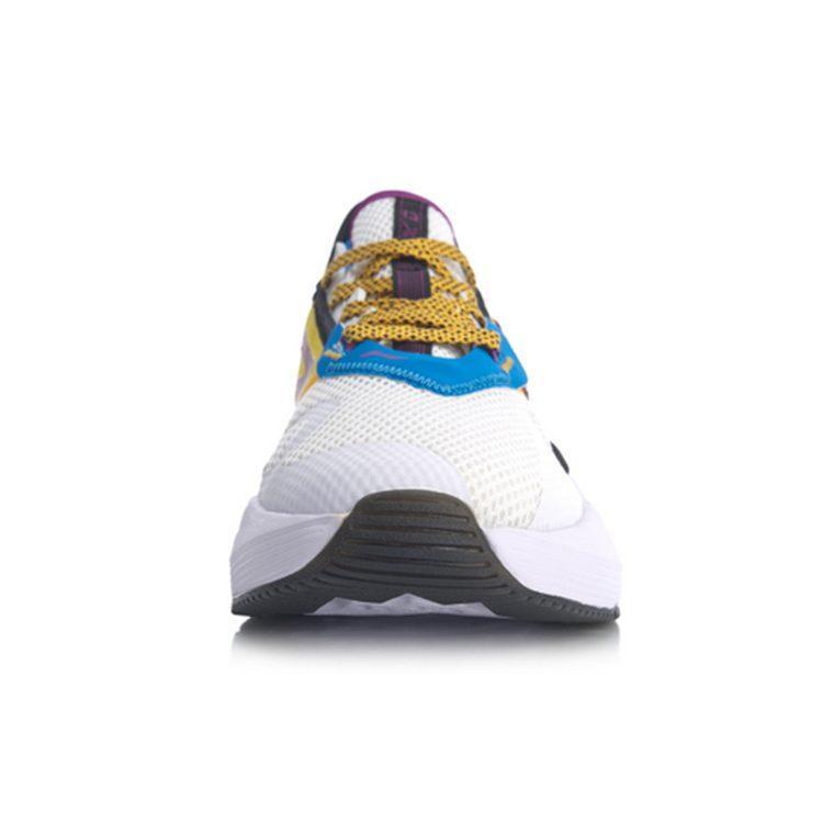 Li Ning Transcend Нескользящие износостойкие низкие беговые кроссовки мужские Бело-синие AGLQ029-3