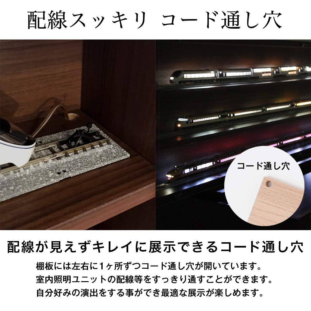 Совместимость с моделями железных дорог с шириной колеи N и HO Ширина 113 см x Глубина Коричневый Длинный строй Макет Полный строй Акриловая дверца Кейс для коллекции