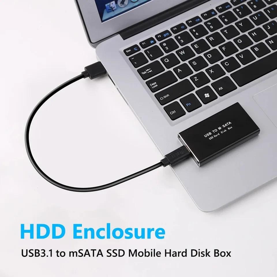 Корпус твердотельного накопителя mSATA to USB 3.0, корпус мини-адаптера SATA USB, внешний твердотельный накопитель для ноутбука, жесткий диск mSATA HD 30x50