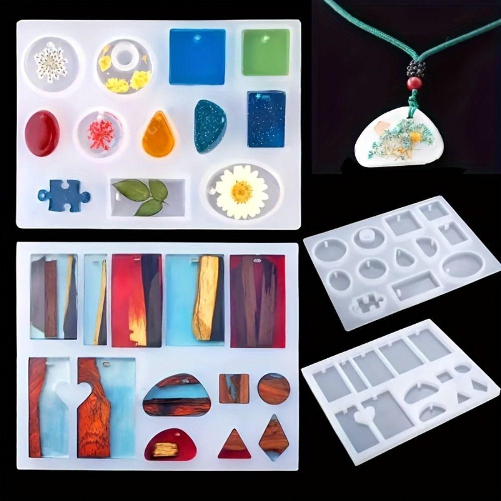 Clear Epoxy Resin Epoxy Resin Mold Kits Glitter Power Set Jewelry Casting Mould Kit DIY Supplies