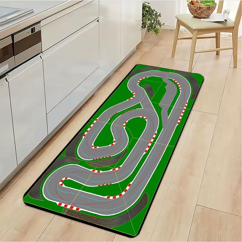 Racing Track Runner Rug  City Road Carpet City Traffic Game Floor Mat Home Decoration