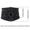 Euro-American Aesthetic Corset Belt Black Waistband Trendy Waist Stretch Cummerbunds  Female