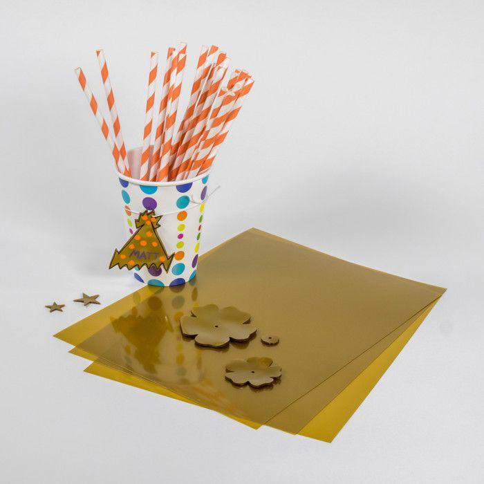 Безумный пластик - 7 золотистых металлизированных листов