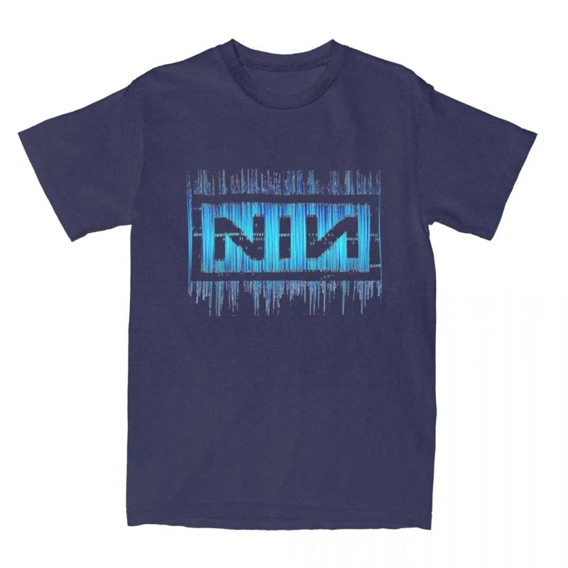 Футболка Harajuku Nine Inch Nails Унисекс Женская С круглым вырезом С коротким рукавом Одежда Музыкальная группа NIN Хлопок Летние Топы Рубашки