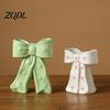 Sophisticated Floral Display Ceramic Bow Vase with Star, Decorative Flowers Vase, Creative Flower Versatile Dining Table Arrangement Holder for Living