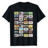 Cassette Tapes Mixtapes 1980s Radio Music Graphic Print T-Shirt Music Fan 80s 90s Graphic Tee Tops Retro Boom Box Outfits Gifts