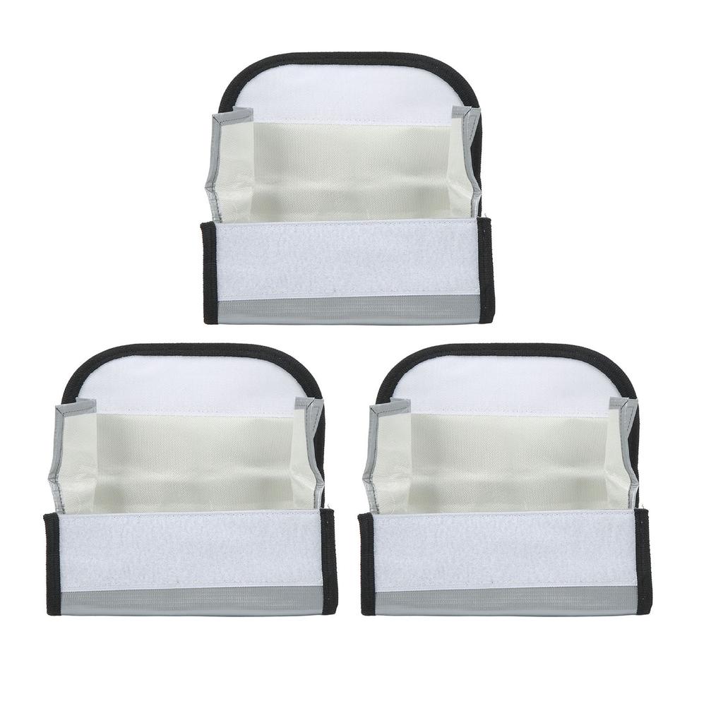 3 шт. Безопасный пакет для липо-аккумуляторов, огнеупорный, взрывозащищенный, практичный, безопасный защитный пакет для хранения и зарядки