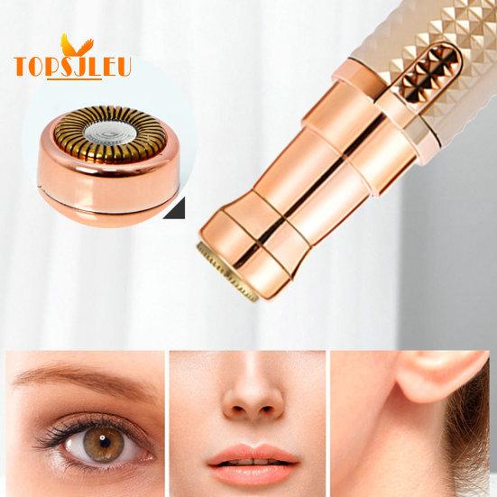 Женская бритва 3 в 1, аккумуляторная, безболезненное лезвие из нержавеющей стали, электрический триммер для бровей, носа, ног, подмышек, бикини, эпилятор для всего тела, бритва для лица