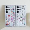 Floral Print Clear Phone Case For Samsung S25 Ultra S24 FE S23 Plus S22 A16 A36 A55 A35 A25 A15 A54 A53 A52 A33 A34 A24 A72 A73 Transparent TPU Cover