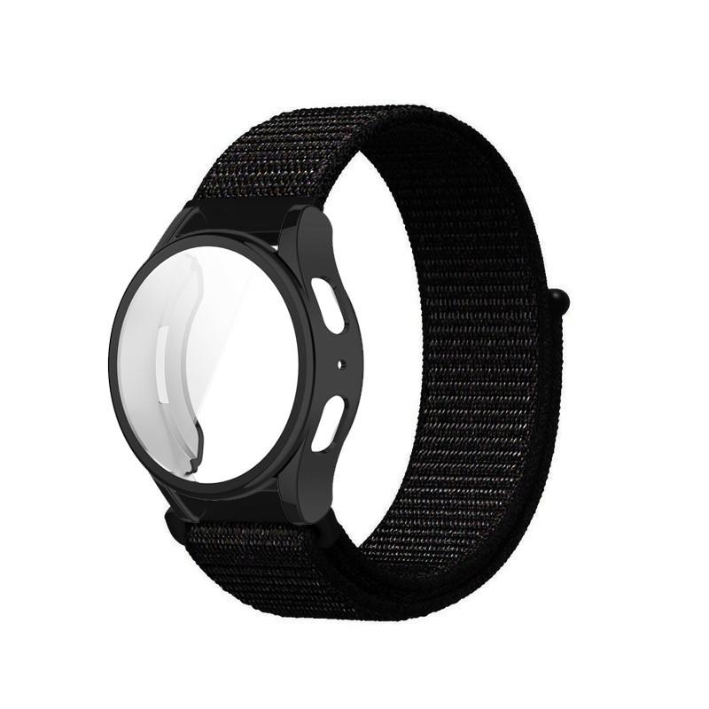 Чехол из ТПУ + нейлоновый ремешок с петлей для Samsung Galaxy Watch 7, 4, 5, 6, 40 мм, 44 мм, силиконовый бампер из ТПУ, защита экрана, полные аксессуары
