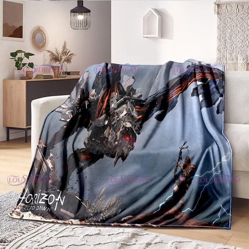 Одеяло для любителей геймеров Horizon Zero Dawn, игровое одеяло, флисовое одеяло, одеяло для взрослых и детей, покрывало для геймера, подарки