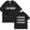 Washed Vintage Playboi Carti I Am Music Logo Graphic T Shirt