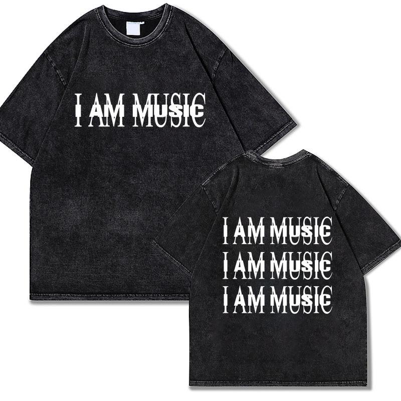 Washed Playboi Carti I Am Music Logo T Shirts Men'S Women'S