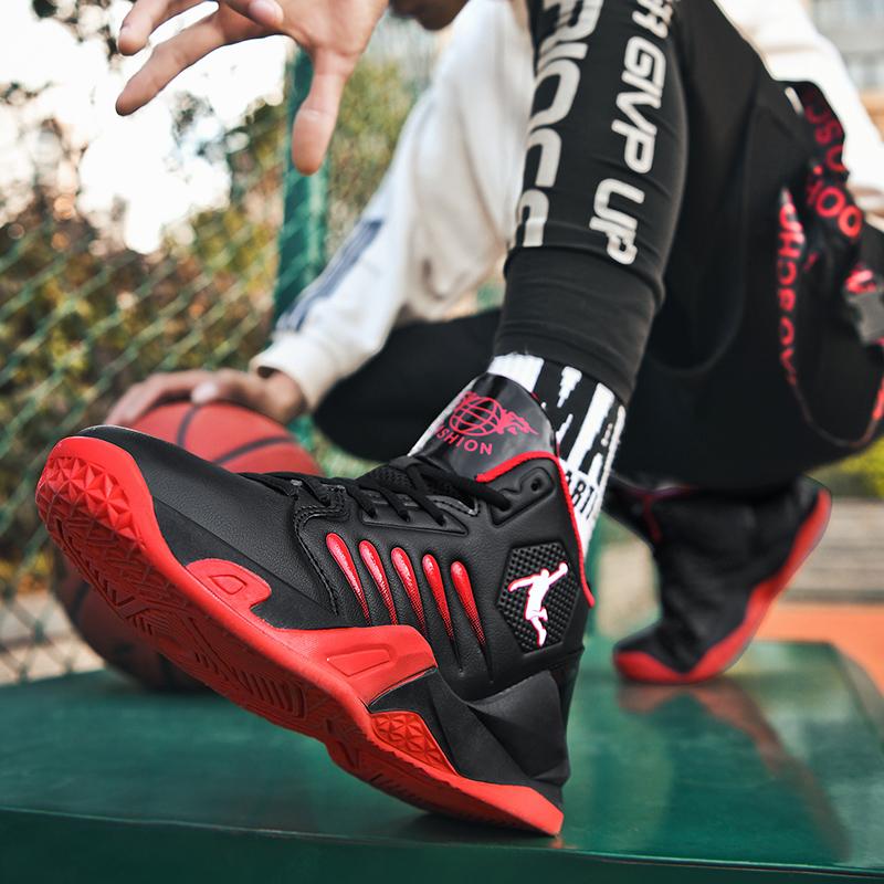 Высокие баскетбольные кроссовки, мужские уличные кроссовки, мужские износостойкие туфли на воздушной подушке, дышащая спортивная обувь, парная обувь унисекс