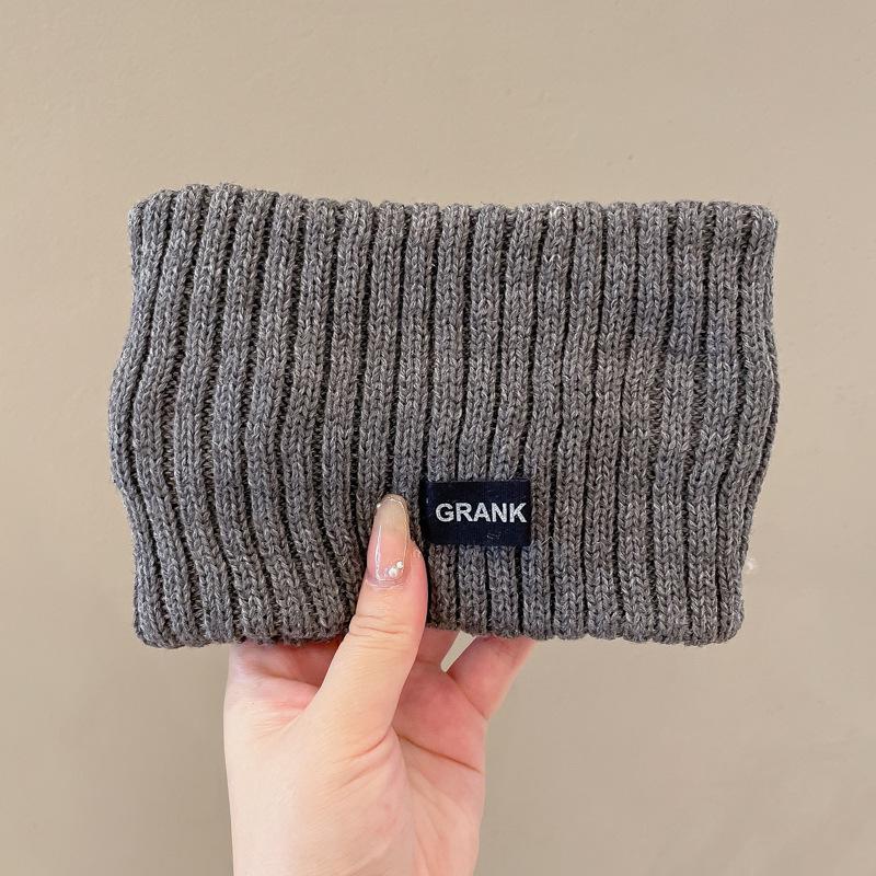 "Korean Influencer Wool Knit Headband: Women's Wide-Edge, All-Season Sports Scarf"